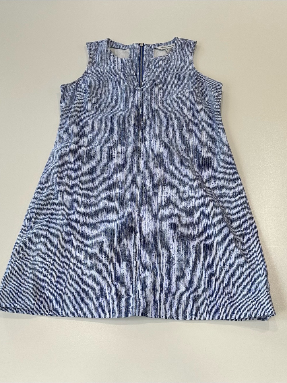 Tommy Bahama Palm-A-Dora Shimmer Bay Sheath Dress Linen Blend Size XS White Blue - Picture 3 of 11